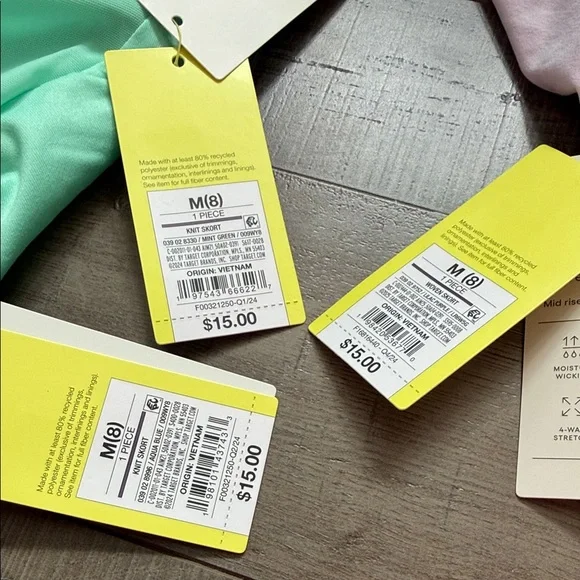 All in Motion Kids Skorts - Blue, Green, Light Purple - Picture 6 of 6